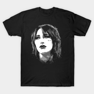 rhea ripley  black and white art T-Shirt